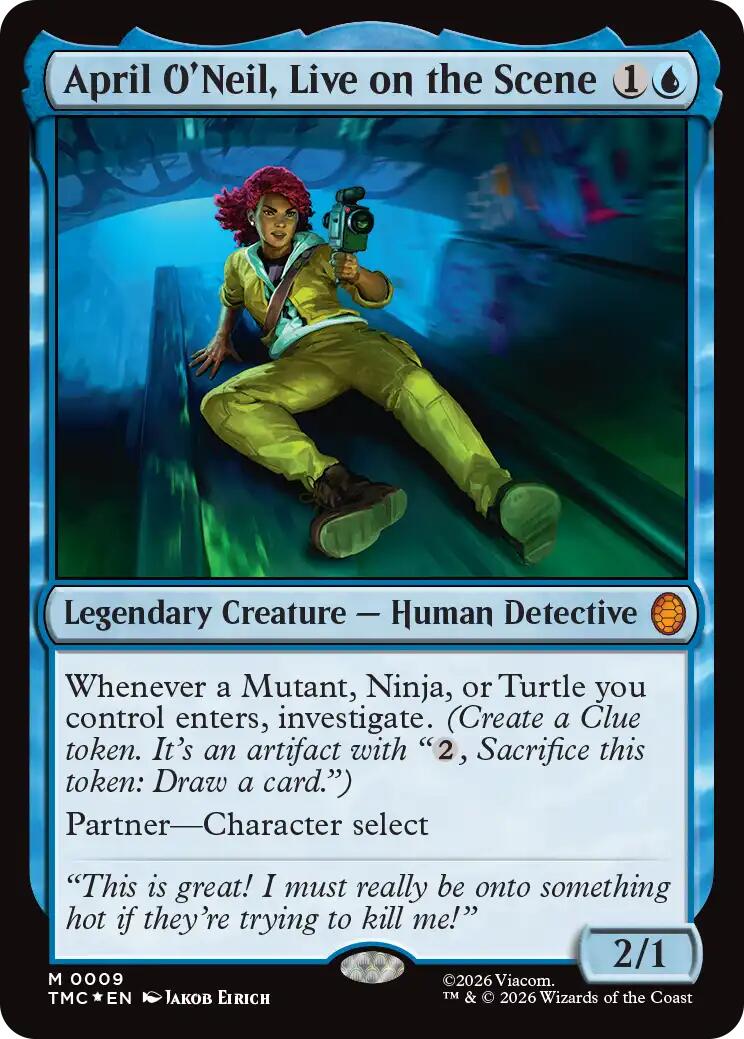April O'Neil, Live on the Scene (Surge Foil) [Teenage Mutant Ninja Turtles Commander] | Exor Games Summserside