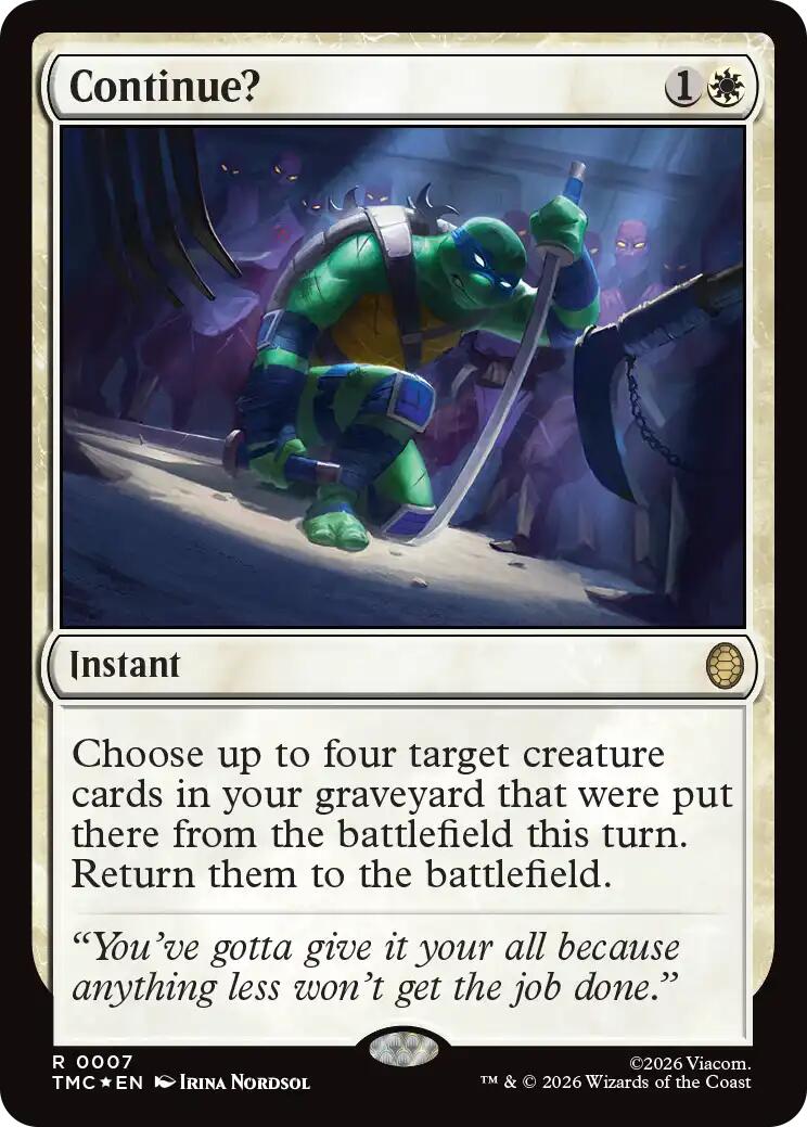 Continue? (Surge Foil) [Teenage Mutant Ninja Turtles Commander] | Exor Games Summserside