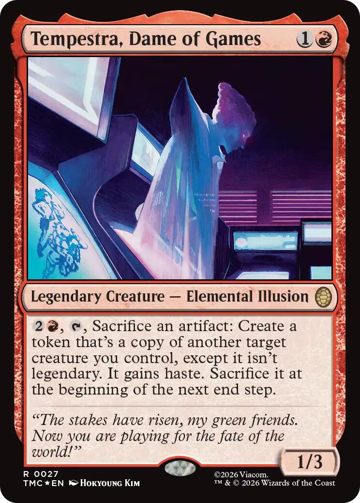 Tempestra, Dame of Games (Surge Foil) [Teenage Mutant Ninja Turtles Commander] | Exor Games Summserside