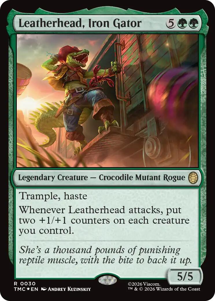 Leatherhead, Iron Gator (Surge Foil) [Teenage Mutant Ninja Turtles Commander] | Exor Games Summserside