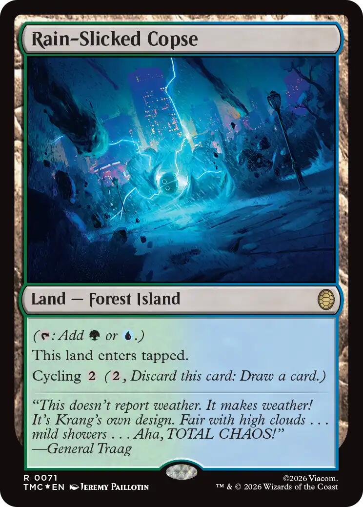 Rain-Slicked Copse (Surge Foil) [Teenage Mutant Ninja Turtles Commander] | Exor Games Summserside