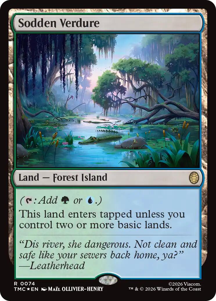 Sodden Verdure (Surge Foil) [Teenage Mutant Ninja Turtles Commander] | Exor Games Summserside