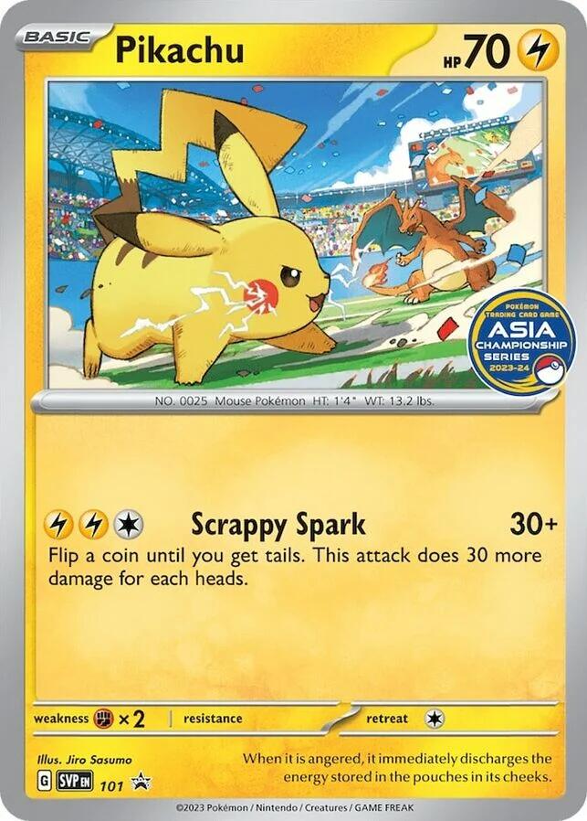 Pikachu (101) (Asia Championship Series 23-24) [Scarlet & Violet: Black Star Promos] | Exor Games Summserside