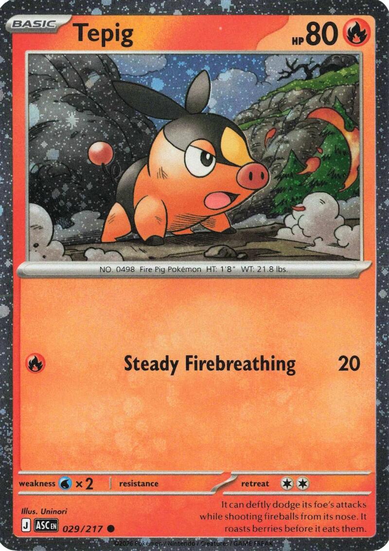 Tepig (029/217) (Cosmos Holo) [Miscellaneous Cards] | Exor Games Summserside