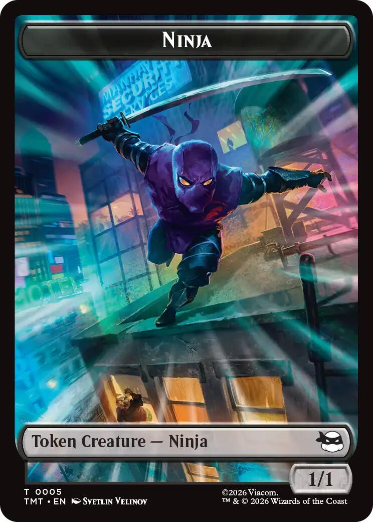 Ninja // Food Double-Sided Token [Teenage Mutant Ninja Turtles Tokens] | Exor Games Summserside