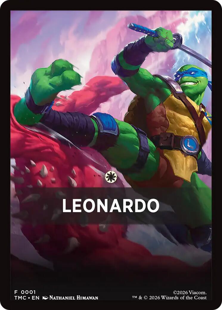 Leonardo Theme Card [Teenage Mutant Ninja Turtles Commander Tokens] | Exor Games Summserside
