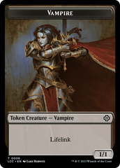 Vampire (0006) // Vampire Demon Double-Sided Token [The Lost Caverns of Ixalan Commander Tokens] | Exor Games Summserside