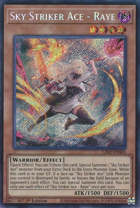 Sky Striker Ace - Raye (Alternate Art) (Secret Rare) [L26D-ENS01] Secret Rare | Exor Games Summserside