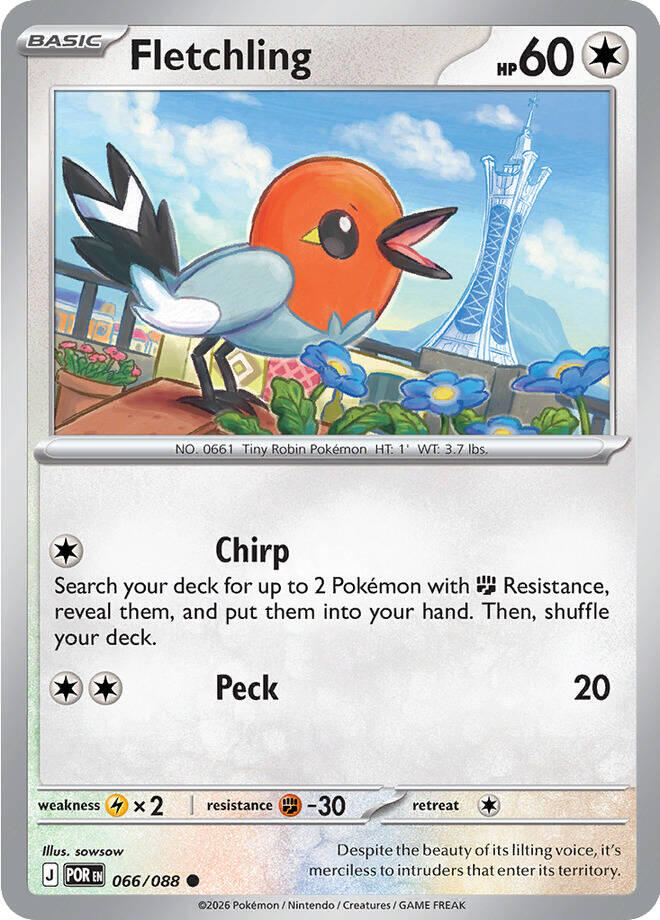 Fletchling (066/088) [Mega Evolution: Perfect Order] | Exor Games Summserside