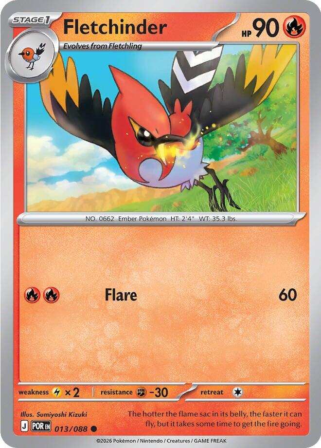 Fletchinder (013/088) [Mega Evolution: Perfect Order] | Exor Games Summserside