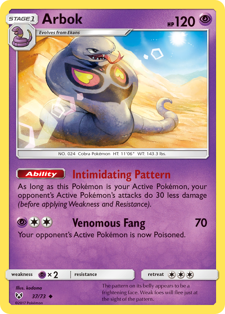 Arbok (37/73) [Sun & Moon: Shining Legends] | Exor Games Summserside