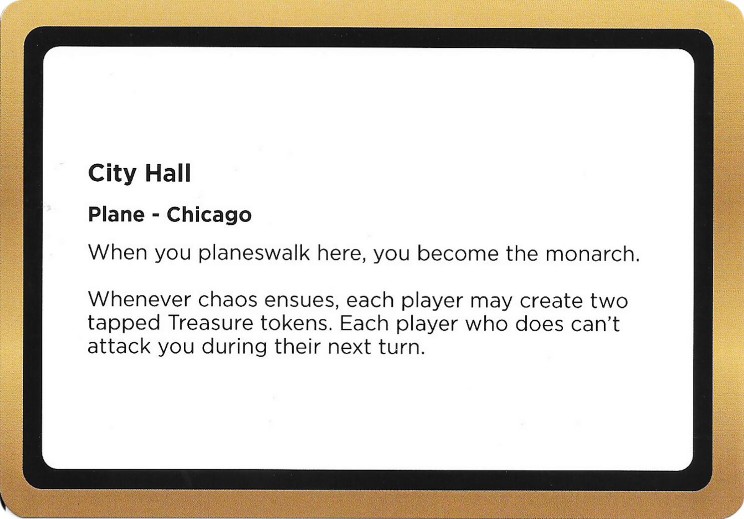 City Hall (Black Lotus Unknown Planechase) [Oversize Cards] | Exor Games Summserside