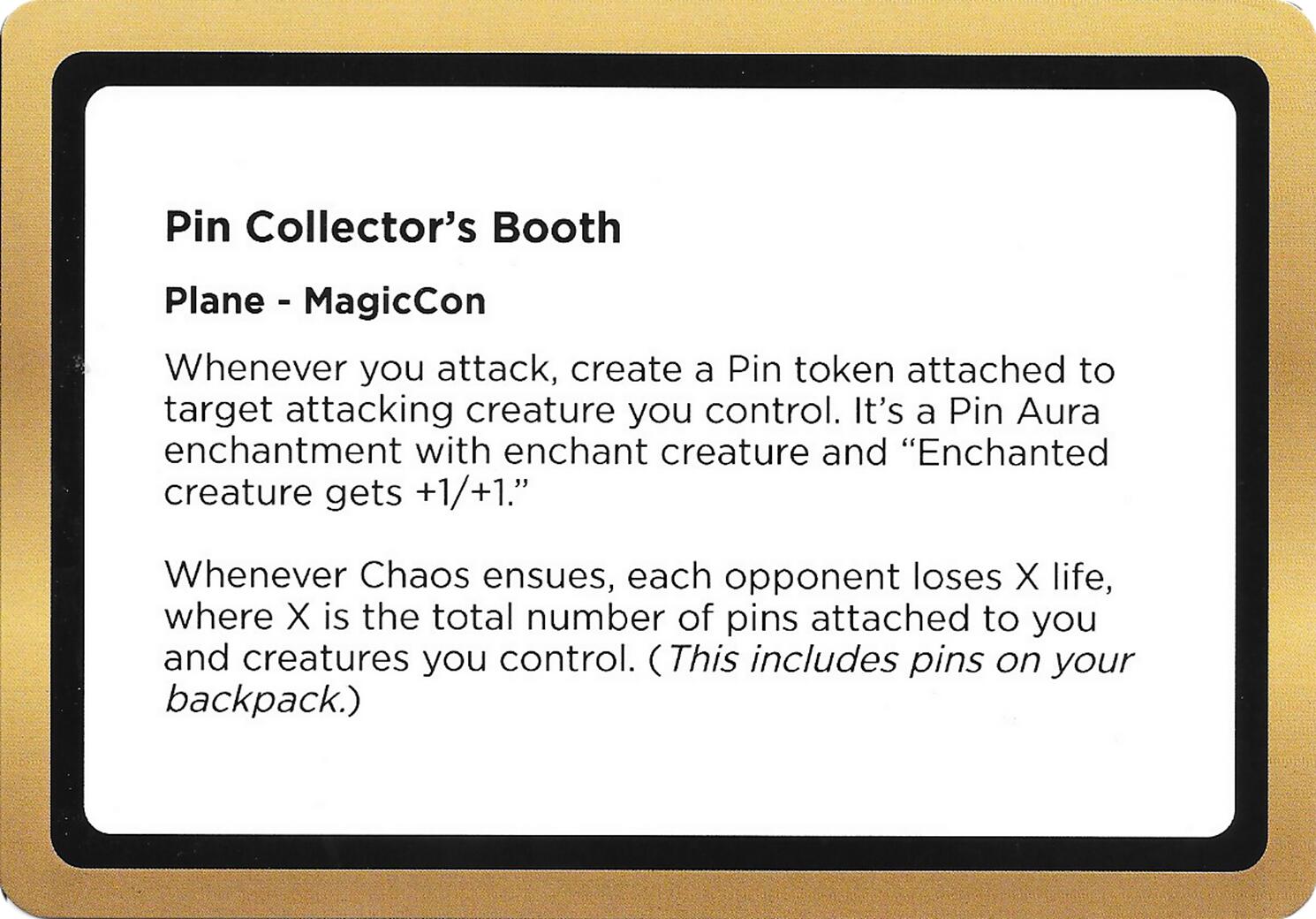 Pin Collector's Booth (Black Lotus Unknown Planechase) [Oversize Cards] | Exor Games Summserside