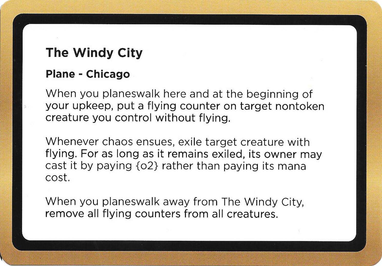 The Windy City (Black Lotus Unknown Planechase) [Oversize Cards] | Exor Games Summserside
