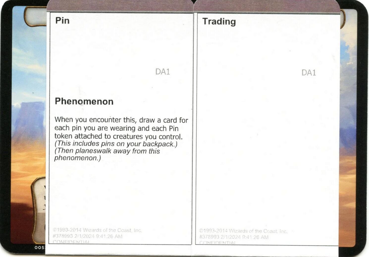 Pin Trading (Black Lotus Unknown Planechase) [Oversize Cards] | Exor Games Summserside