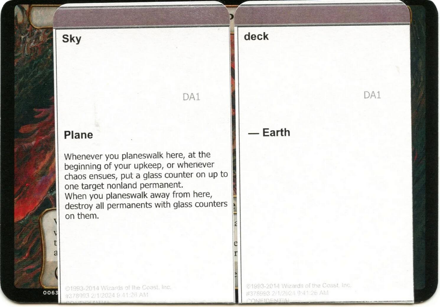 Sky Deck (Black Lotus Unknown Planechase) [Oversize Cards] | Exor Games Summserside