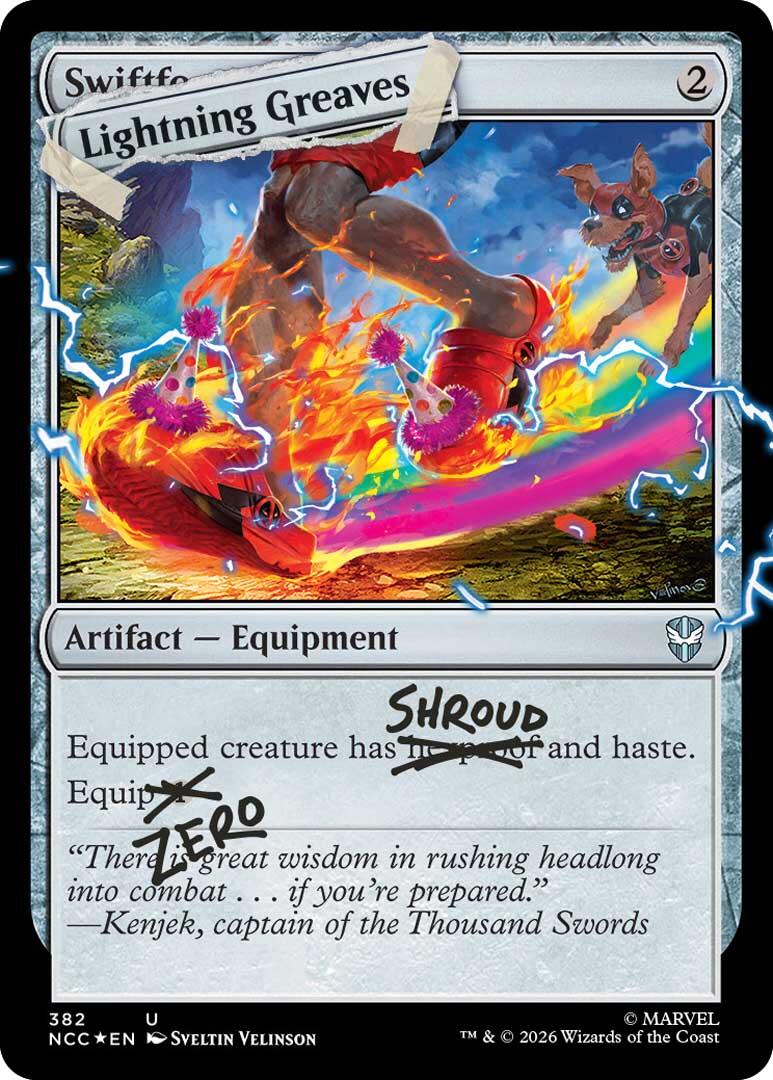 Lightning Greaves (382) (Pool Party Foil) [Secret Lair Drop Series] | Exor Games Summserside