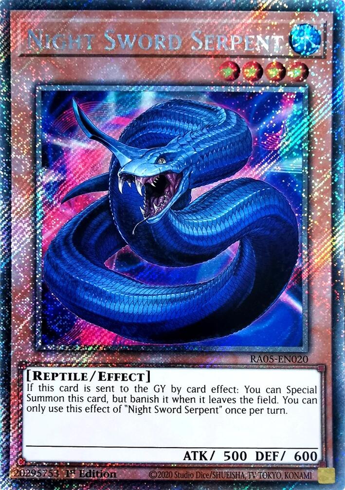 Night Sword Serpent (Platinum Secret Rare) [RA05-EN020] Platinum Secret Rare | Exor Games Summserside