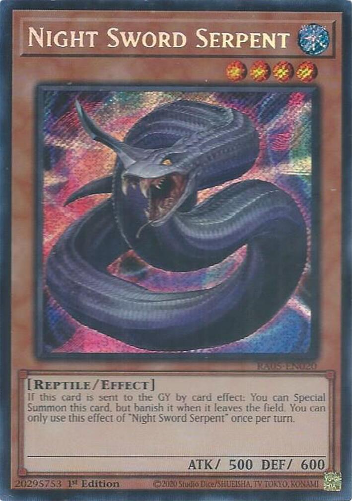 Night Sword Serpent (Secret Rare) [RA05-EN020] Secret Rare | Exor Games Summserside
