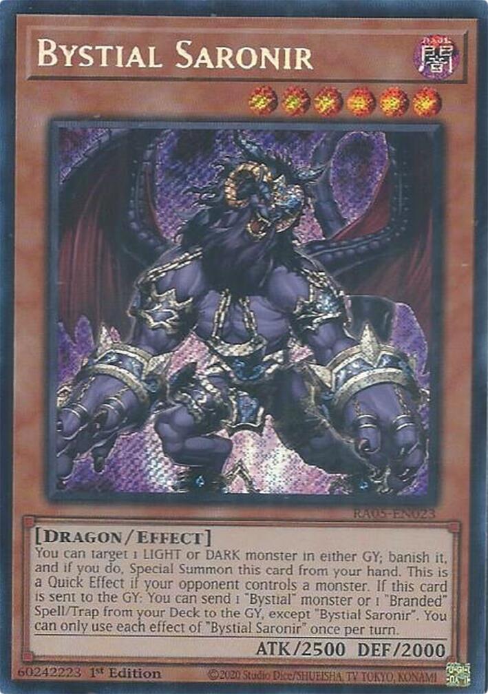 Bystial Saronir (Secret Rare) [RA05-EN023] Secret Rare | Exor Games Summserside
