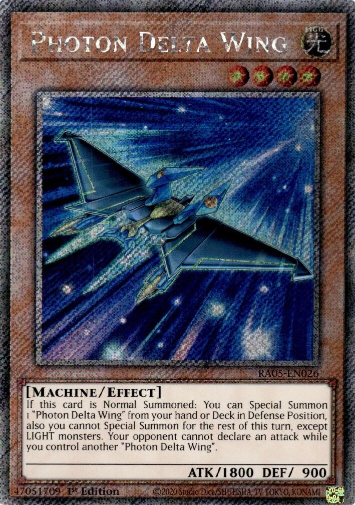 Photon Delta Wing (Platinum Secret Rare) [RA05-EN026] Platinum Secret Rare | Exor Games Summserside