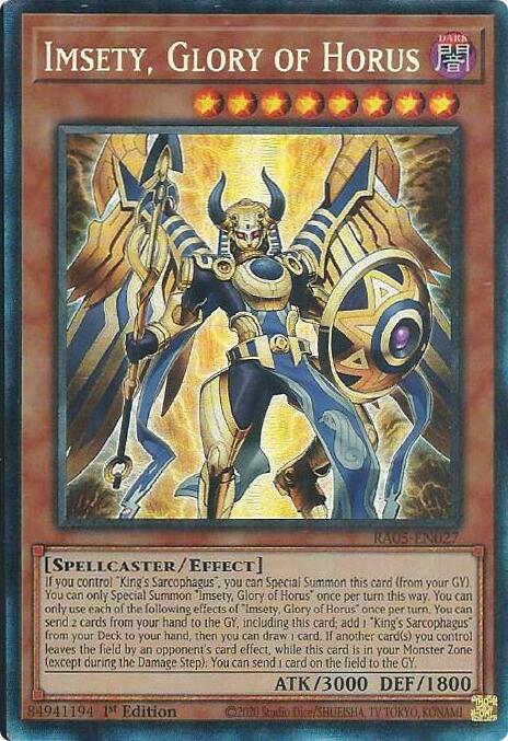 Imsety, Glory of Horus (Collector's Rare) [RA05-EN027] Collector's Rare | Exor Games Summserside
