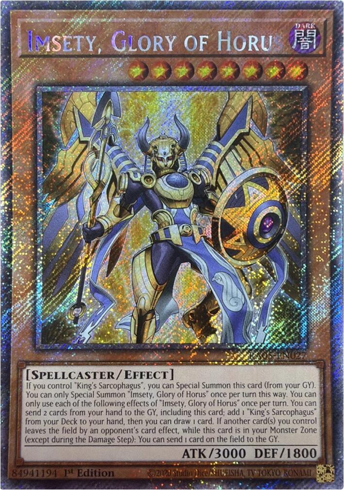 Imsety, Glory of Horus (Platinum Secret Rare) [RA05-EN027] Platinum Secret Rare | Exor Games Summserside