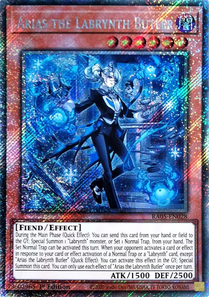 Arias the Labrynth Butler (Platinum Secret Rare) [RA05-EN028] Platinum Secret Rare | Exor Games Summserside