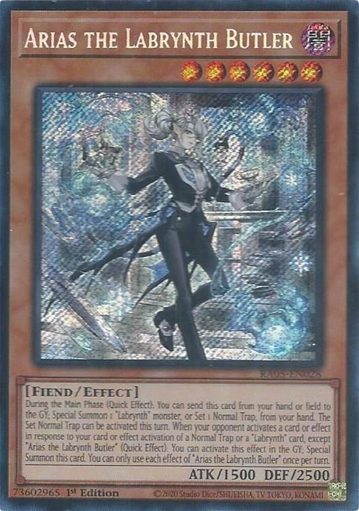 Arias the Labrynth Butler (Secret Rare) [RA05-EN028] Secret Rare | Exor Games Summserside