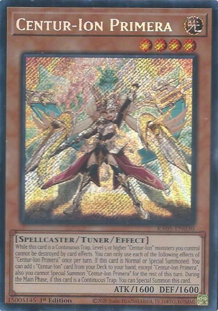 Centur-Ion Primera (Secret Rare) [RA05-EN030] Secret Rare | Exor Games Summserside