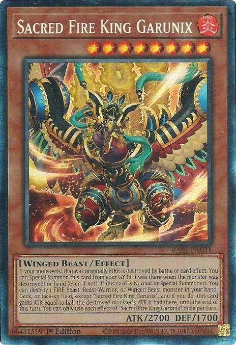 Sacred Fire King Garunix (Collector's Rare) [RA05-EN031] Collector's Rare | Exor Games Summserside