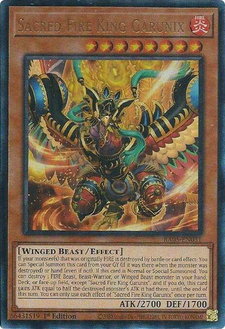 Sacred Fire King Garunix (Ultimate Rare) [RA05-EN031] Ultimate Rare | Exor Games Summserside