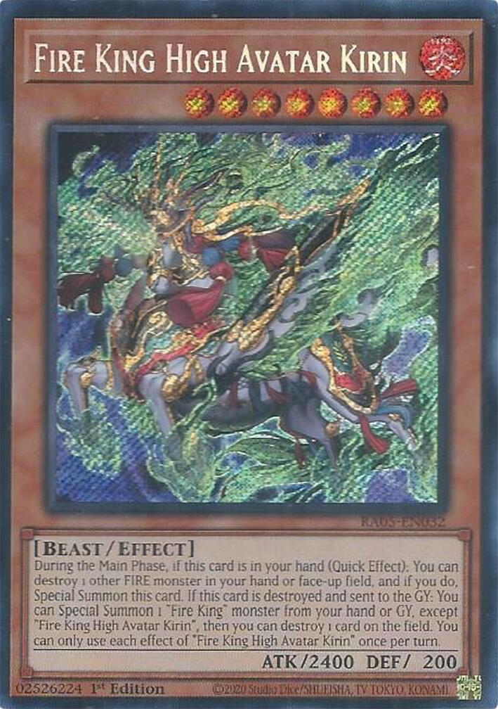 Fire King High Avatar Kirin (Secret Rare) [RA05-EN032] Secret Rare | Exor Games Summserside
