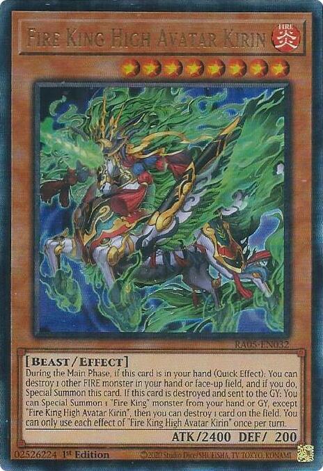 Fire King High Avatar Kirin (Ultimate Rare) [RA05-EN032] Ultimate Rare | Exor Games Summserside