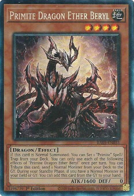 Primite Dragon Ether Beryl (Collector's Rare) [RA05-EN033] Collector's Rare | Exor Games Summserside