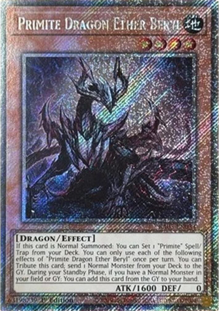 Primite Dragon Ether Beryl (Platinum Secret Rare) [RA05-EN033] Platinum Secret Rare | Exor Games Summserside
