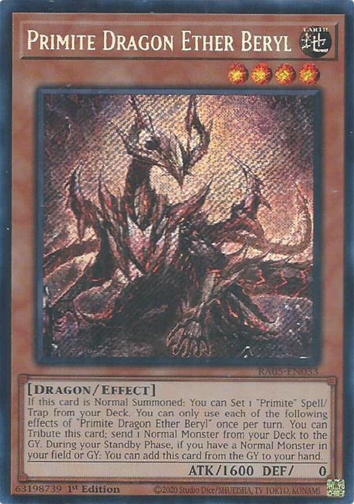 Primite Dragon Ether Beryl (Secret Rare) [RA05-EN033] Secret Rare | Exor Games Summserside