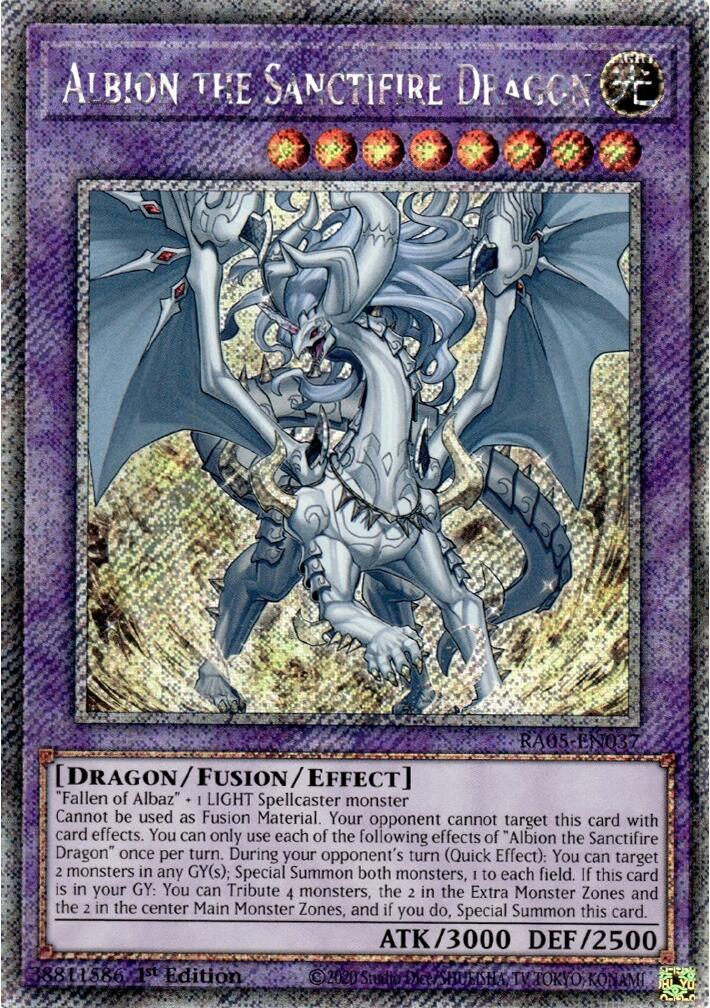 Albion the Sanctifire Dragon (Platinum Secret Rare) [RA05-EN037] Platinum Secret Rare | Exor Games Summserside