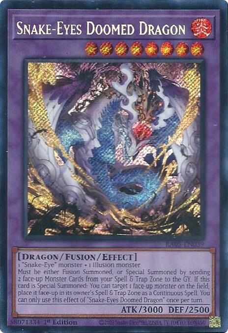 Snake-Eyes Doomed Dragon (Secret Rare) [RA05-EN039] Secret Rare | Exor Games Summserside