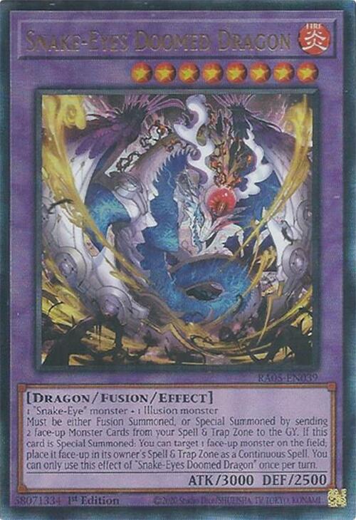 Snake-Eyes Doomed Dragon (Ultimate Rare) [RA05-EN039] Ultimate Rare | Exor Games Summserside