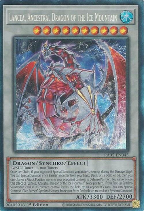 Lancea, Ancestral Dragon of the Ice Mountain (Collector's Rare) [RA05-EN045] Collector's Rare | Exor Games Summserside