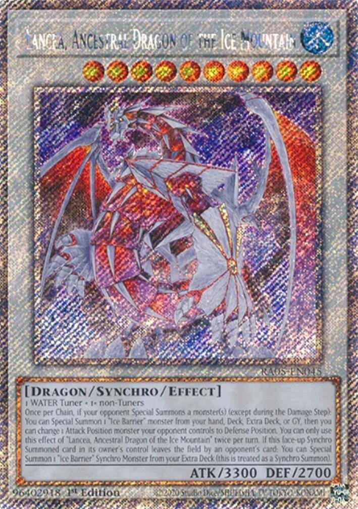 Lancea, Ancestral Dragon of the Ice Mountain (Platinum Secret Rare) [RA05-EN045] Platinum Secret Rare | Exor Games Summserside