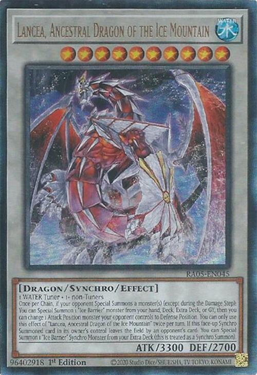 Lancea, Ancestral Dragon of the Ice Mountain (Ultimate Rare) [RA05-EN045] Ultimate Rare | Exor Games Summserside