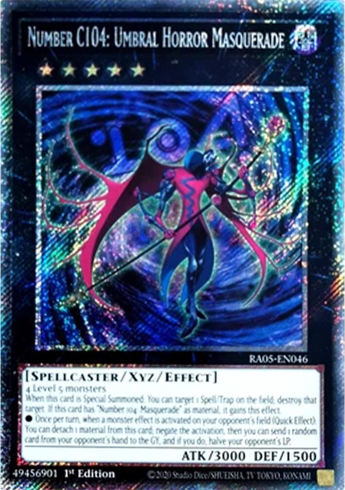 Number C104: Umbral Horror Masquerade (Platinum Secret Rare) [RA05-EN046] Platinum Secret Rare | Exor Games Summserside