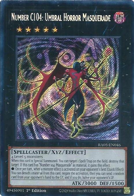 Number C104: Umbral Horror Masquerade (Secret Rare) [RA05-EN046] Secret Rare | Exor Games Summserside