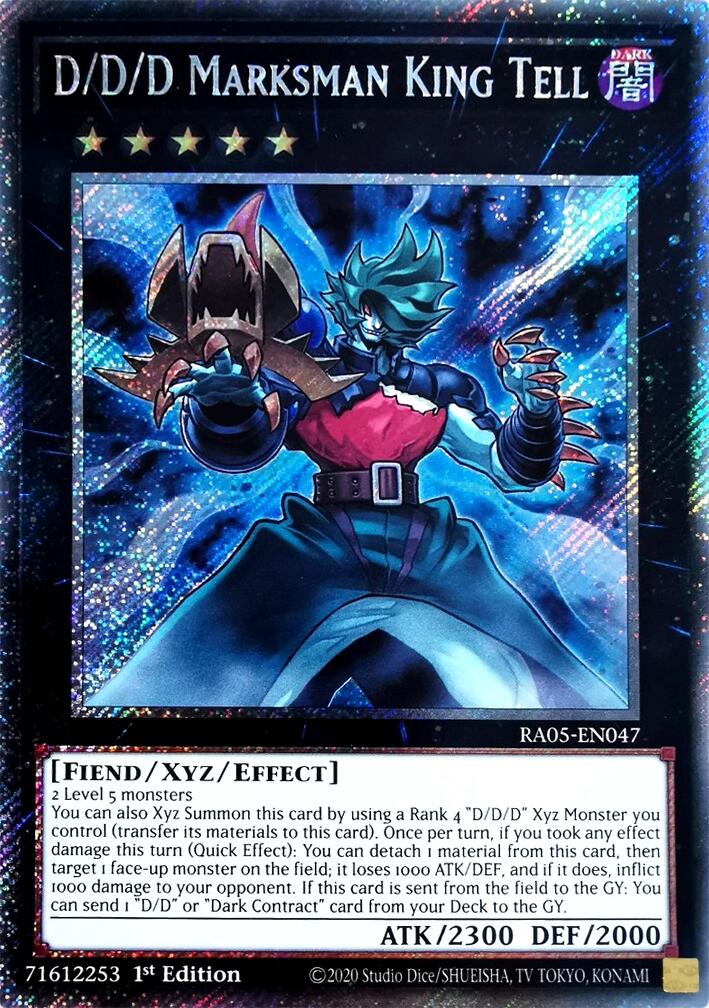 D/D/D Marksman King Tell (Platinum Secret Rare) [RA05-EN047] Platinum Secret Rare | Exor Games Summserside