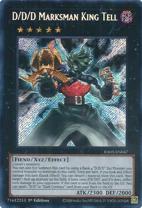 D/D/D Marksman King Tell (Secret Rare) [RA05-EN047] Secret Rare | Exor Games Summserside