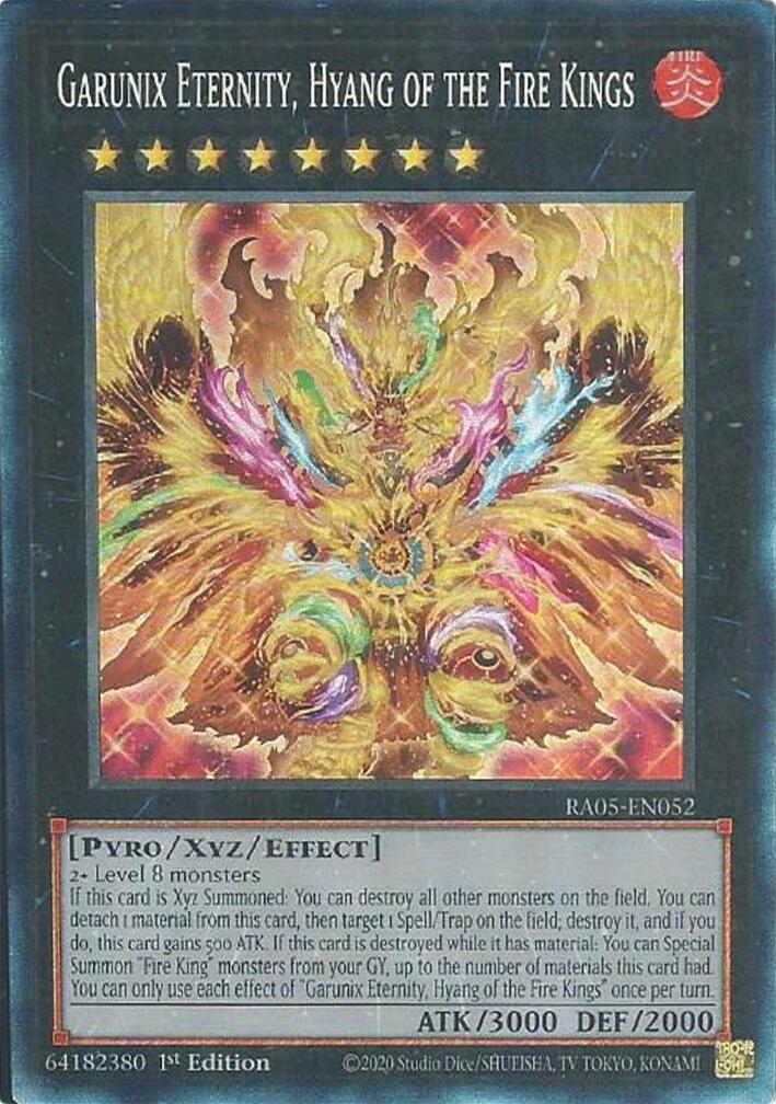 Garunix Eternity, Hyang of the Fire Kings (Collector's Rare) [RA05-EN052] Collector's Rare | Exor Games Summserside
