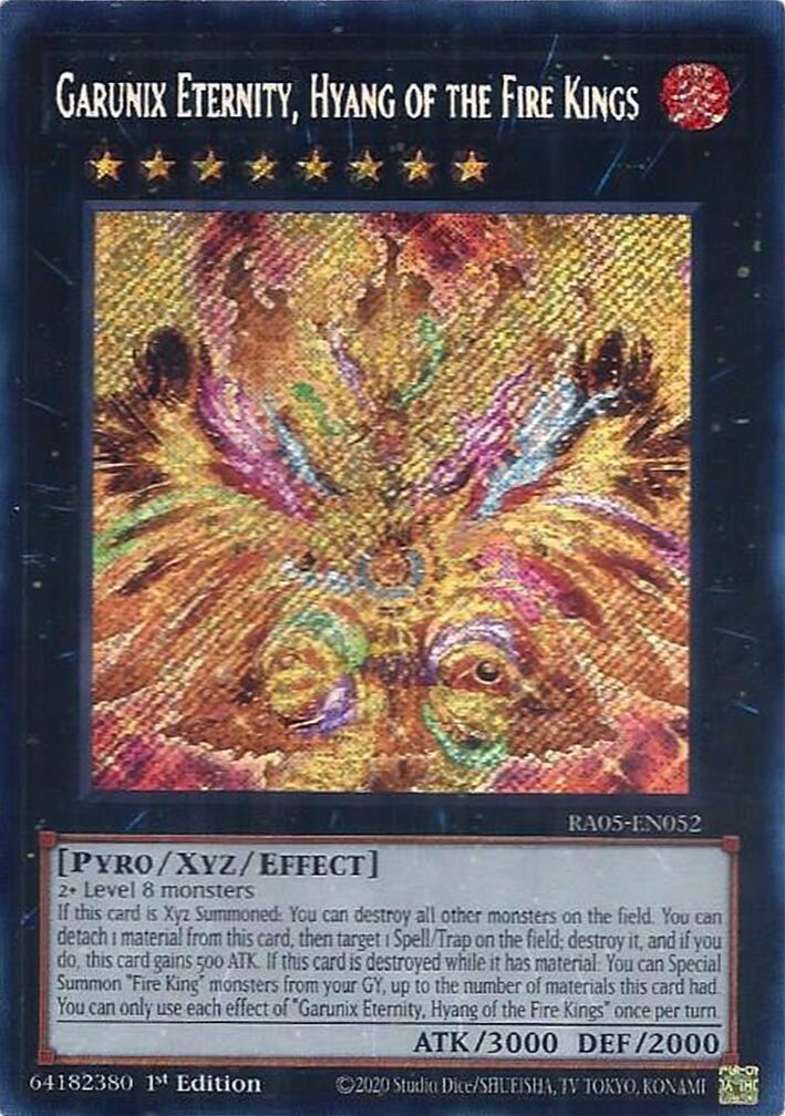 Garunix Eternity, Hyang of the Fire Kings (Secret Rare) [RA05-EN052] Secret Rare | Exor Games Summserside