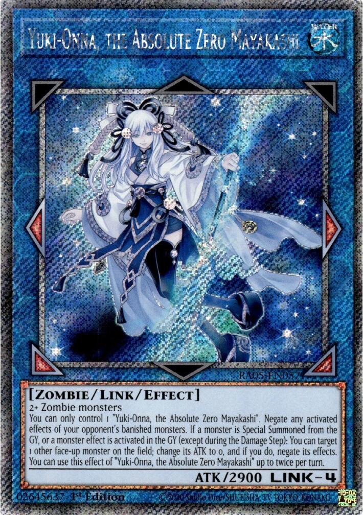 Yuki-Onna, the Absolute Zero Mayakashi (Platinum Secret Rare) [RA05-EN057] Platinum Secret Rare | Exor Games Summserside